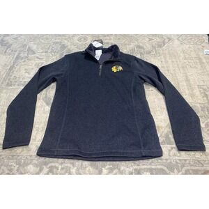 New‎ Black Chicago Blackhawks Hockey 1/4 Zip Pullover Mens Sz Small Official NHL